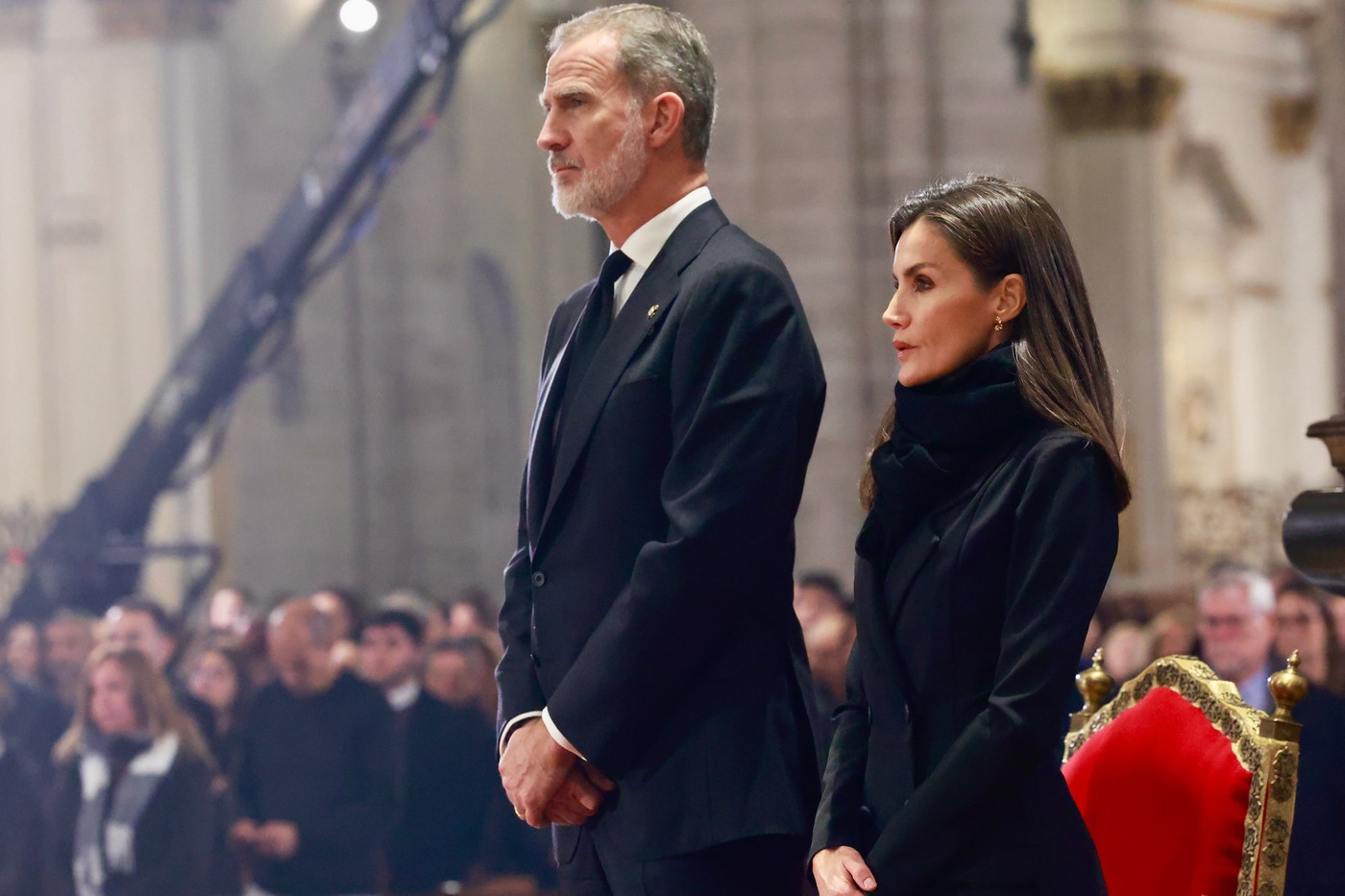 King Felipe and Queen Letizia attend funeral for those killed in floods