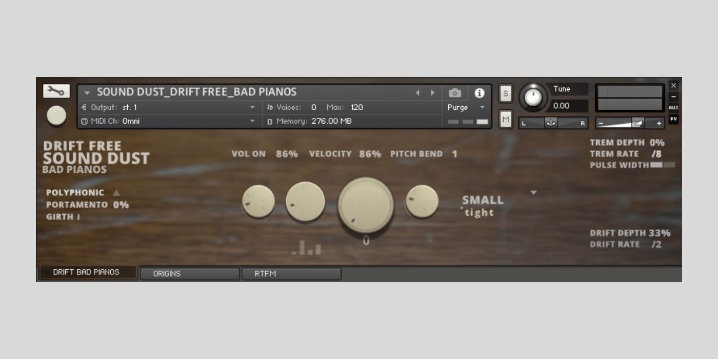 Sound Dust releases Drift Free – Bad Pianos, a FREE wonky-tonk piano for Kontakt