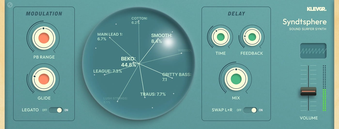 Klevgrand releases FREE SyndtSphere v2 Sound Surfer Synth