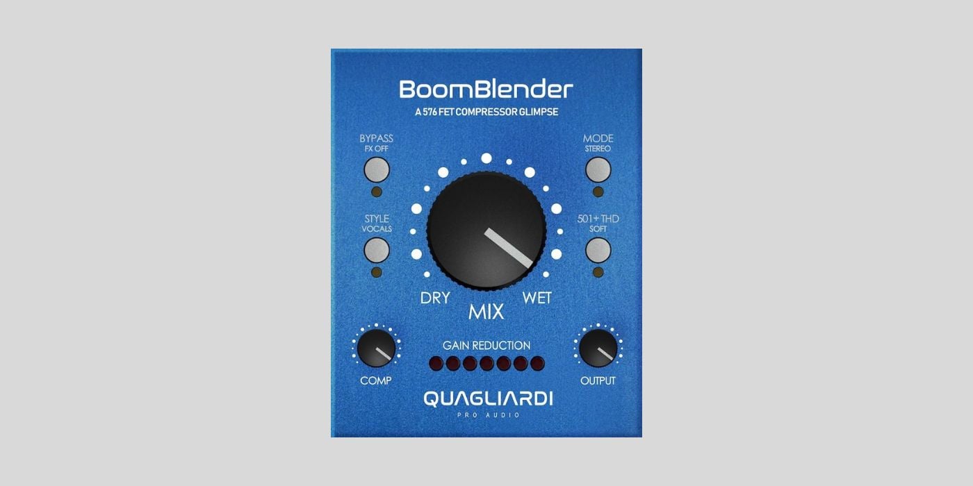 Quagliardi Audio BoomBlender Lite 576 FET Compressor Plugin is FREE for a Limited Time